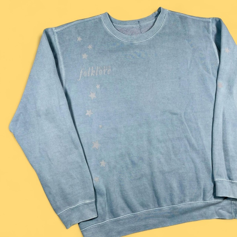Taylor Swift Folklore Stars Around My Scars Blue Sweatshirt Crewneck Medium
